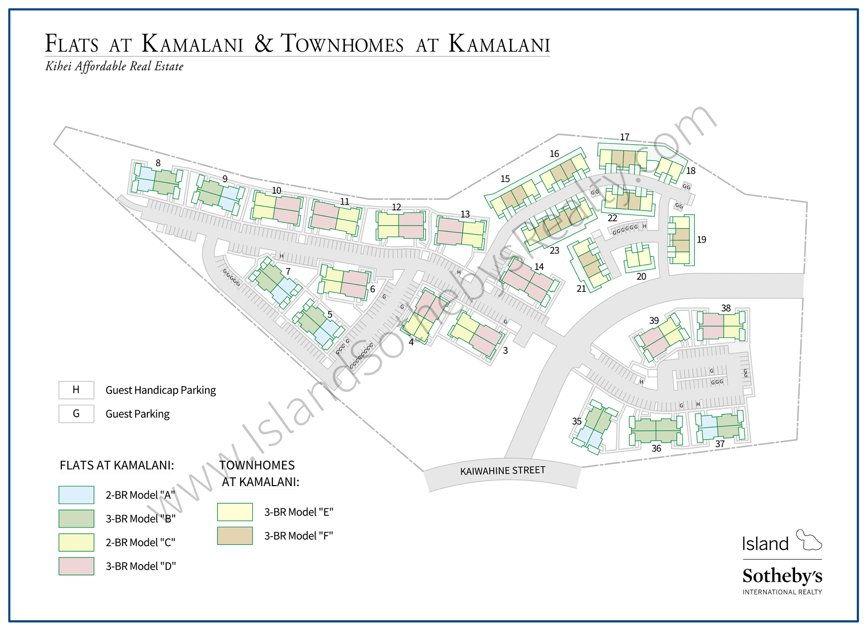 Map of Kamalani Condominium Kihei